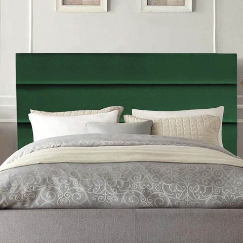 Cabeceira Estofada Cama Box Queen 160cm Argentina Suede Verde- Mabe Magazine