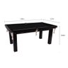 Mesa de Snooker Residencial 1,85 x 1,07m Tecido Preto - 2