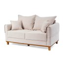 Ver imagem 2 de Sofá Living 2 Lugares 160cm Linho Ananda CabeCasa MadeiraOriginals Bege/Creme