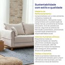 Ver mais imagens de Sofá Living 2 Lugares 160cm Linho Ananda CabeCasa MadeiraOriginals Bege/Creme