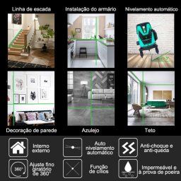 Nível Laser 40metros 2 Linhas com Autonivelamento Sonoro - 3