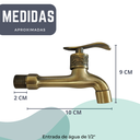 Ver imagem 2 de Torneira de Parede Bronze Longa Vintage Rústica Artística Banheiro Lavabo Oratorio Jardim Área Gourm