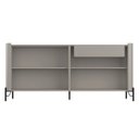 Ver imagem 3 de Buffet Mdf com Gaveta e Palha Natural L180 X A81,5cm Grigio/preto F831s