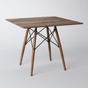 Ver imagem 2 de Conjunto De Mesa De Jantar Eames Eiffel Quadrada 90cm Tampo De Madeira Amêndoa Com 4 Cadeiras Pretas
