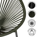Ver imagem 2 de Conjunto 3 Cadeiras Acapulco Aço Carbono Corda Nautica Verde Acesse Móveis