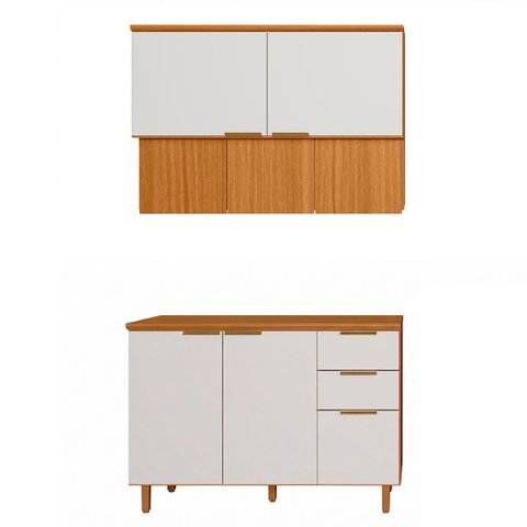 Conjunto de Cozinha Bari Modulado com 8 Portas e 2 Gavetas