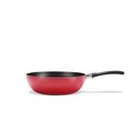 Ver imagem 1 de Wok Brinox Vermelha Antiaderente Pro-flon - 24 Cm 2,3 L Linha Garlic Vermelho Brinox