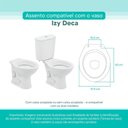 Ver imagem 3 de Tampa Vaso Sanitário Madeira Laqueada Izy Branco para Bacia Deca