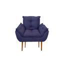 Ver imagem 3 de Kit 07 Poltronas Decorativas Opala Retro Consultório Cor:Azul Marinho