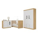 Ver imagem 2 de Quarto de Bebê Completo com Berço 3 em 1 para Colchão 130x60cm Amora Multimóveis Mp4549
