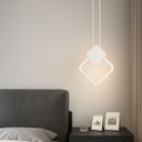 Ver imagem 7 de Luminária Led 30x25cm Suspensa Pendente 24 Watts Losango Gimpo Kjdd-l-002:branco