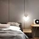 Ver imagem 2 de Luminária Led 30x25cm Suspensa Pendente 24 Watts Losango Gimpo Kjdd-l-002:branco