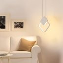 Ver imagem 4 de Luminária Led 30x25cm Suspensa Pendente 24 Watts Losango Gimpo Kjdd-l-002:branco