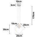 Ver imagem 5 de Luminária Led 30x25cm Suspensa Pendente 24 Watts Losango Gimpo Kjdd-l-002:branco