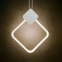 Ver imagem 3 de Luminária Led 30x25cm Suspensa Pendente 24 Watts Losango Gimpo Kjdd-l-002:branco