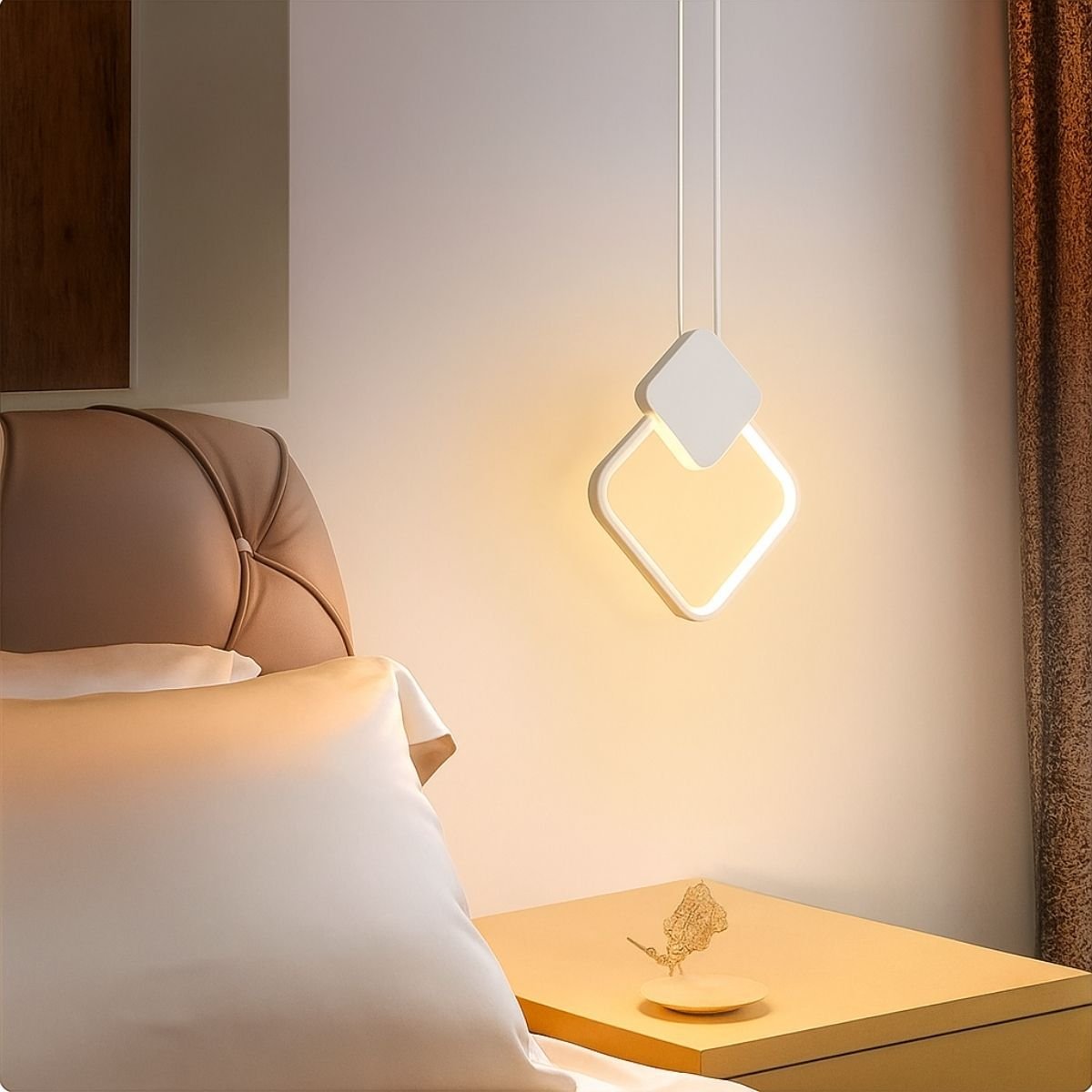 Luminária Led 30x25cm Suspensa Pendente 24 Watts Losango Gimpo Kjdd-l-002:branco
