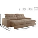 Ver imagem 3 de Sofa Retrátil Dublin 2,50m Mola Ensacada 04 Lugares Txr