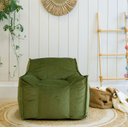 Ver imagem 3 de Puff Poltrona Nuvem Infantil Criança com Enchimento de Espuma - Tecido Veludo Verde