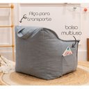 Ver imagem 4 de Puff Poltrona Nuvem Infantil Criança com Enchimento de Espuma - Tecido Veludo Verde