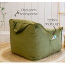 Ver imagem 4 de Puff Poltrona Nuvem Infantil Criança com Enchimento de Espuma - Tecido Veludo Verde