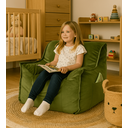 Ver imagem 2 de Puff Poltrona Nuvem Infantil Criança com Enchimento de Espuma - Tecido Veludo Verde