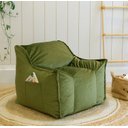 Ver imagem 1 de Puff Poltrona Nuvem Infantil Criança com Enchimento de Espuma - Tecido Veludo Verde