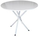 Ver imagem 1 de Mesa jantar Italy Redonda 90cm Mdf Branco Suporte Palito Metal