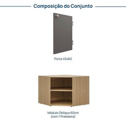 Armário de Canto 60cm Módulo Frame CabeCasa MadeiraMadeira - 3