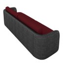 Ver imagem 7 de Sofá Living Sala de Estar Abel 240cm Bipartido Pés de Madeira Pu/veludo Preto/bordô G33 - Gran Belo