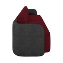 Ver imagem 6 de Sofá Living Sala de Estar Abel 240cm Bipartido Pés de Madeira Pu/veludo Preto/bordô G33 - Gran Belo