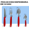 Cj Talheres 25 Pçs - Vermelho - 2