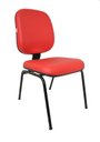 Ver imagem 1 de Cadeira Fixa Diretor Fire sem Braço - Couro Sintetico Corano - Vermelho
