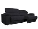 Ver imagem 6 de Sofá Leon 2,00m com Molas Retrátil Reclinável Velosuede - Netsofas - Preto