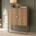 Ver imagem 4 de Aparador Buffet para Sala de Jantar Industrial Orgânico 90cm Alek A03 Hanover Dourado - Lyam Decor