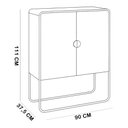 Ver imagem 6 de Aparador Buffet para Sala de Jantar Industrial Orgânico 90cm Alek A03 Hanover Dourado - Lyam Decor