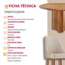 Ver imagem 7 de Sala de Jantar Mesa Selene 135cm Madeira Tampo Laminado com 4 Cadeiras Esmeralda