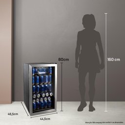 Cervejeira Expositor Vertical Hq Vidro Duplo 100 Litros Inox Hq-100cevpv 110v - 3