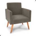 Ver imagem 4 de Jogo de Poltronas e Puff Austin Veludo Cappuccino