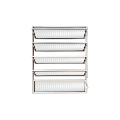 Vitro Basculante Branco 100x80 Linha Esmeralda Vidro Canelado