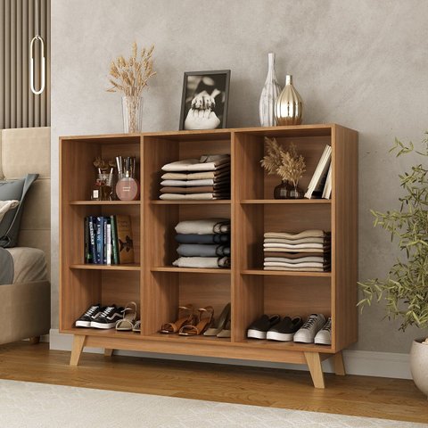 Estante para Quarto Velora Espresso Móveis Marrom/Nogal