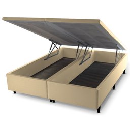 Base Box Baú Queen Size Prince Sued 0,79x1,97x0,41 - 2