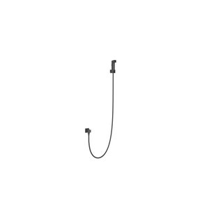 Ducha Higiênica Íntima Quadrada com Registro sem Derivação Black Matte Preto Fosco Metal Premium 1/4