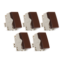 Ver imagem 1 de Kit 5 Módulos Interruptor Simples Sleek Marrom Margirius Cor:marrom