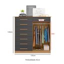 Ver imagem 4 de Cômoda New Verona com 8 Gavetas e 2 Portas - Natural/titaniu