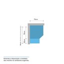 Ver imagem 5 de Gabinete para Banheiro sem Furação Suprema Branco com Nogueira Dourado Luciane Móveis