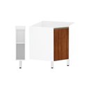 Ver imagem 3 de Gabinete para Banheiro sem Furação Suprema Branco com Nogueira Dourado Luciane Móveis