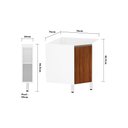 Ver imagem 4 de Gabinete para Banheiro sem Furação Suprema Branco com Nogueira Dourado Luciane Móveis