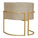 Ver imagem 6 de Kit 2 Poltronas Decorativa Sala de Estar Luana Base Gold Suede Bege - Montanaris Decor