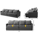 Ver imagem 2 de Sofá Retrátil e Reclinável 2,30m Mariah Veludo Cinza Madelina Decor