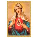 Ver imagem 1 de Quadro Imaculado Coração de Maria 60x40 em Azulejos